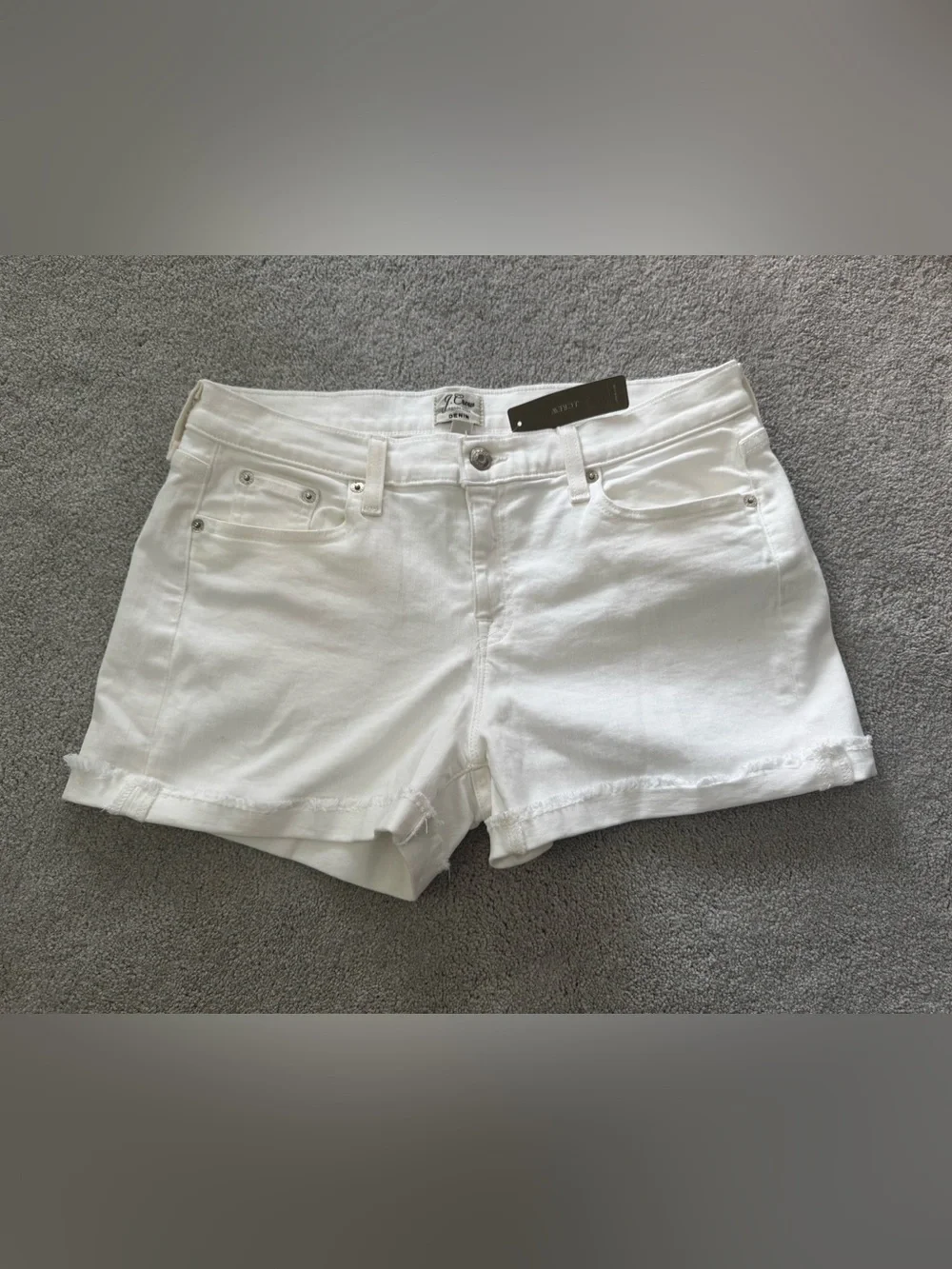 NWT J. Crew White Denim Shorts Size 30